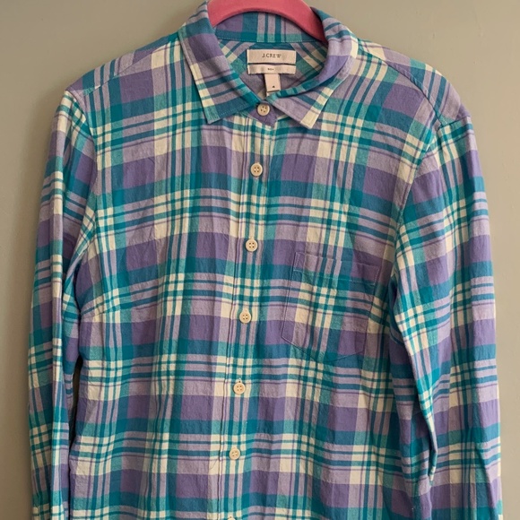 J. Crew Tops - J Crew Flannel Button-Down Shirt